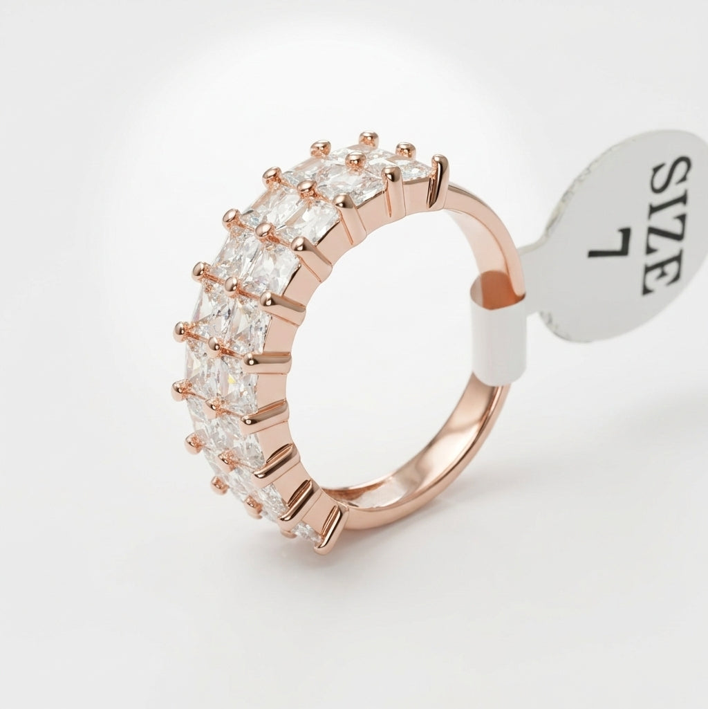 925 Sterling Silver Diamond Fusion Ring