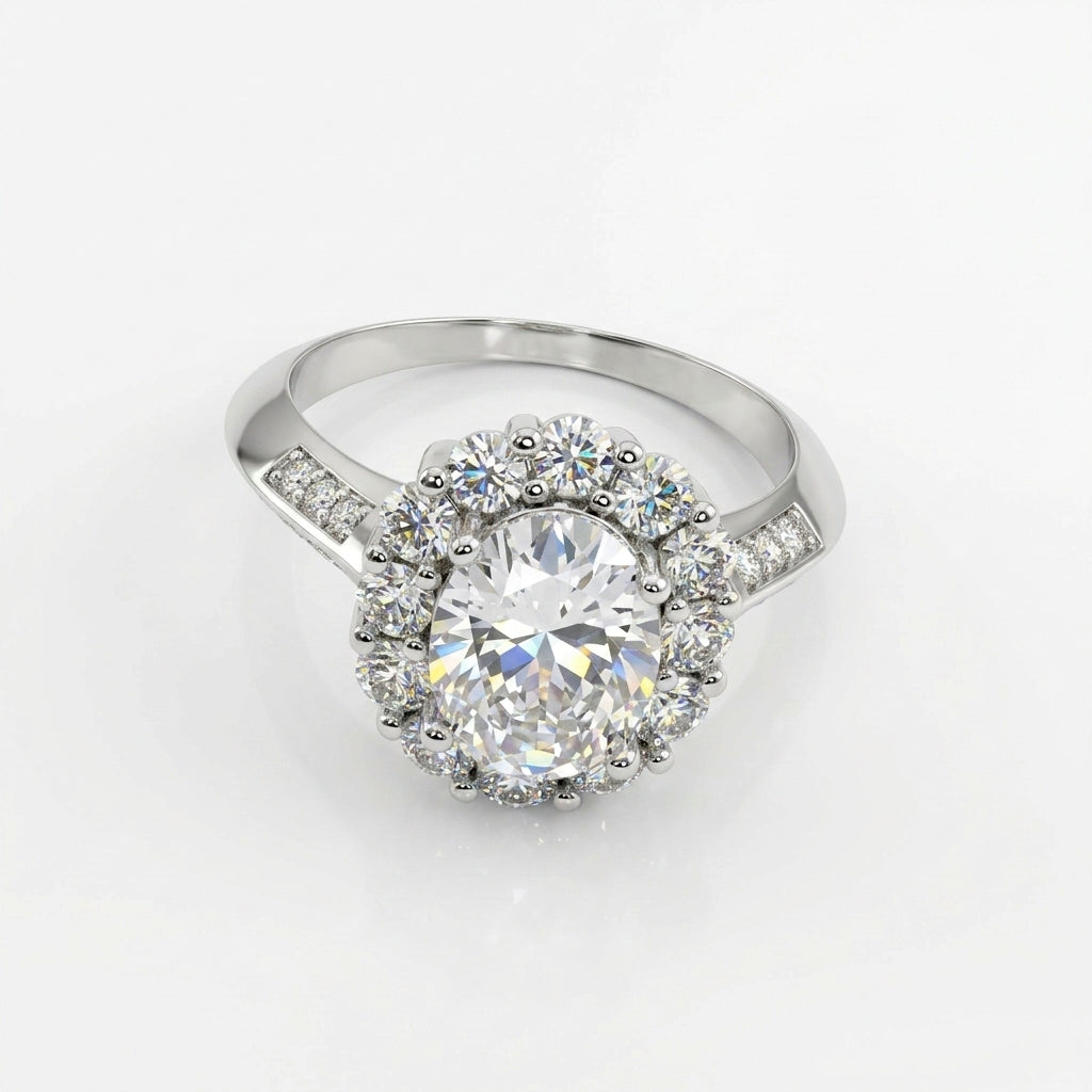 925 Sterling Silver Silver Diamond Frosting Ring