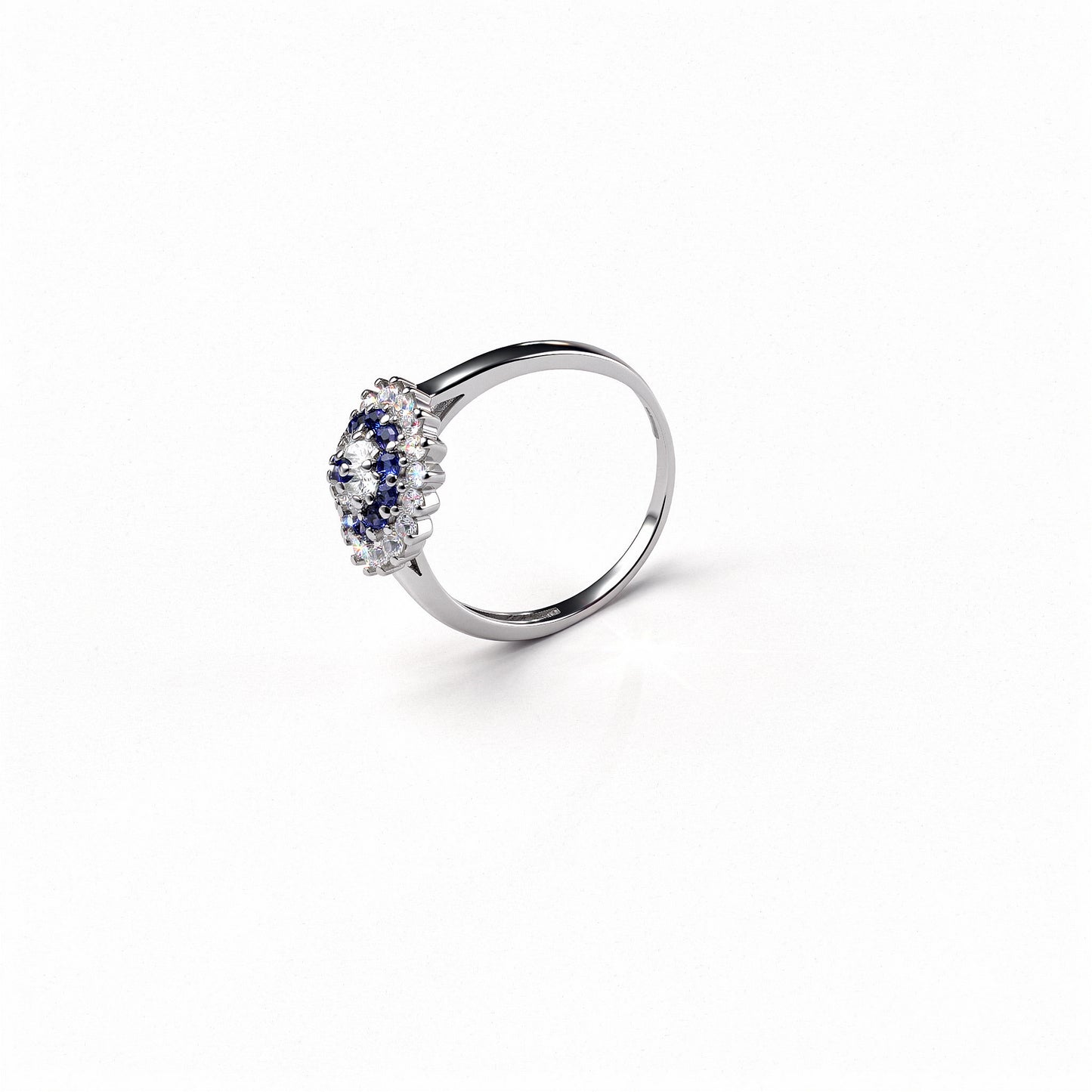 925 Sterling Silver Silver Indigo Azorn Ring