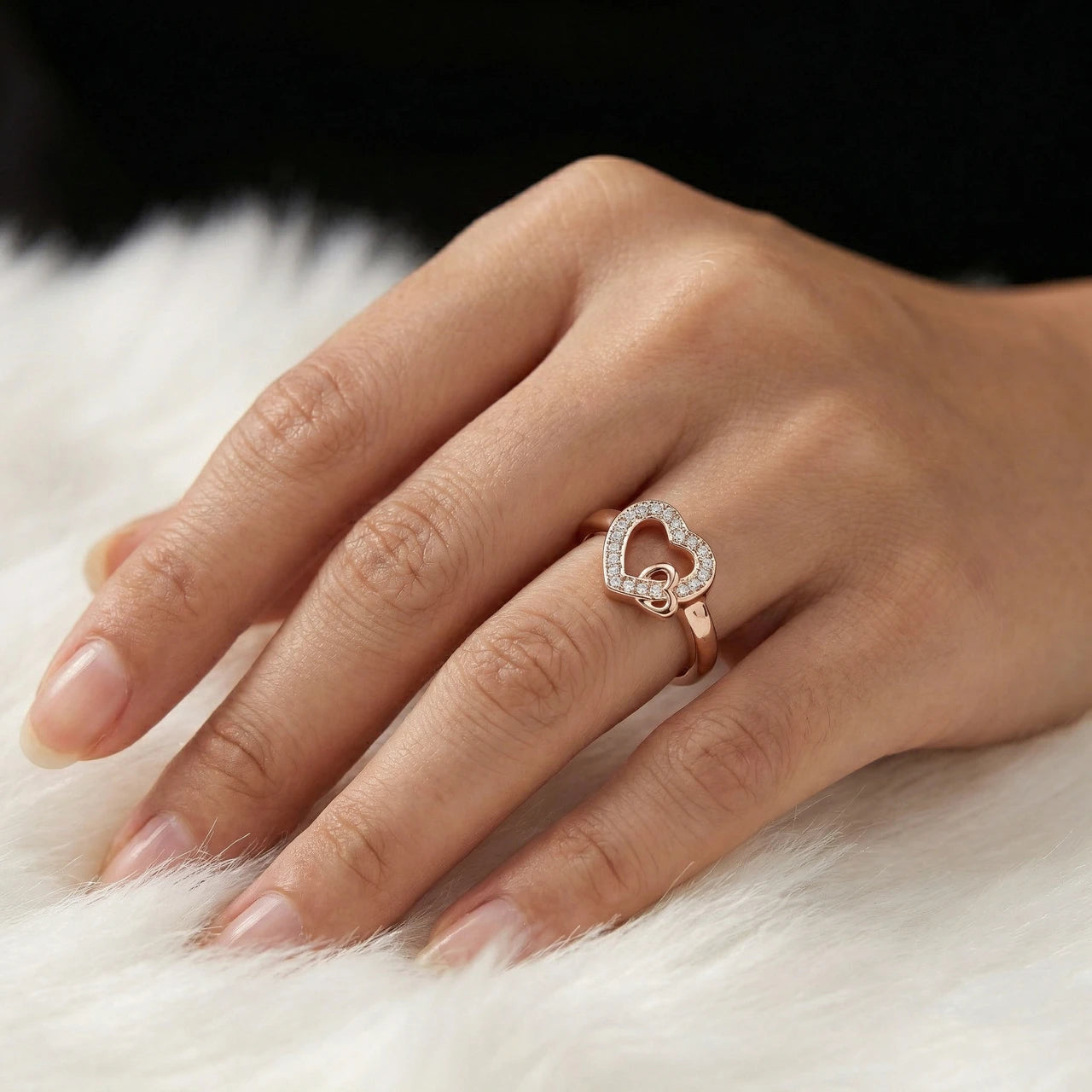 925 Sterling Silver Locked In Love Ring