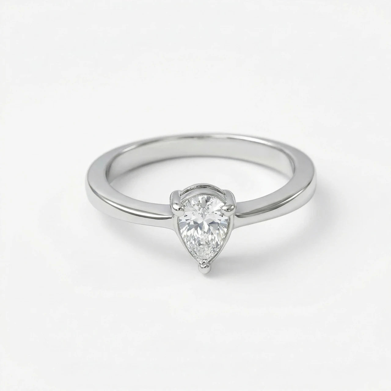 925 Silver Ring for Women Sterling Silver Zircon Rhodium Plated Ring