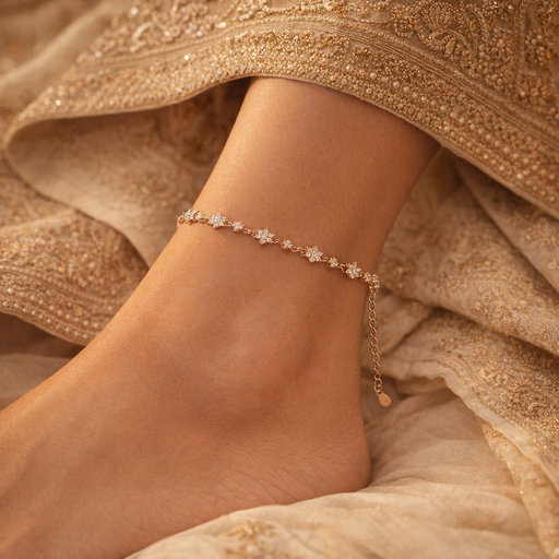 925 Stering Silver Anklet for Women (10.5gm Pure Silver)