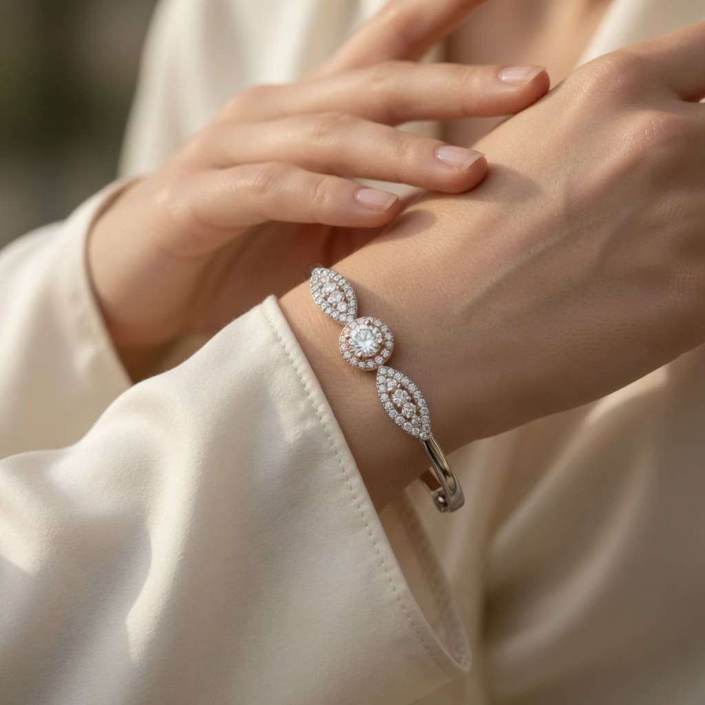 925 Sterling Silver Bracelet For women (10.6 gm)