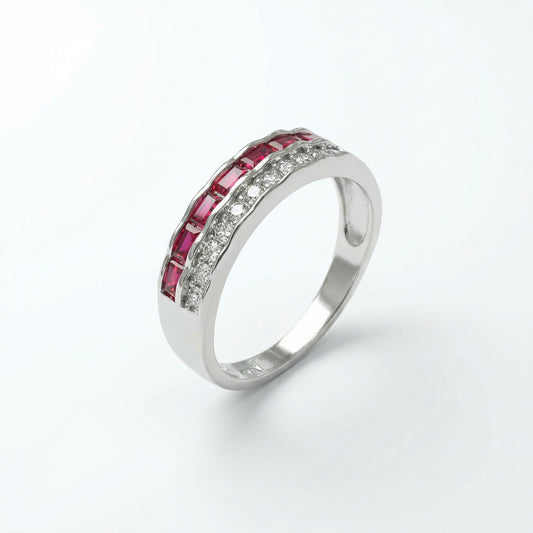 925 Sterling Silver Silver Perry Noir Ring