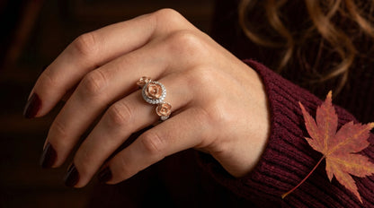 925 Sterling Silver Silver Rosegold Tri Euphoria Ring