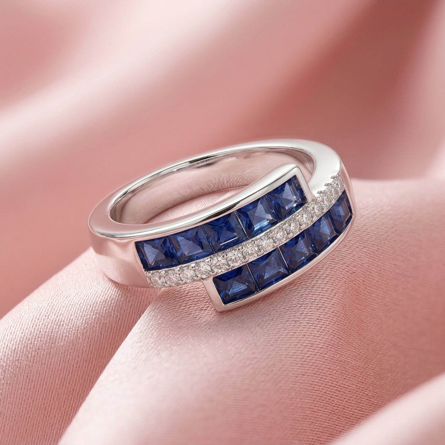 925 Sterling Silver Oceanic Orbit Band