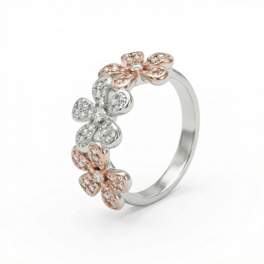 925 Sterling Silver Trifecta Petal Ring