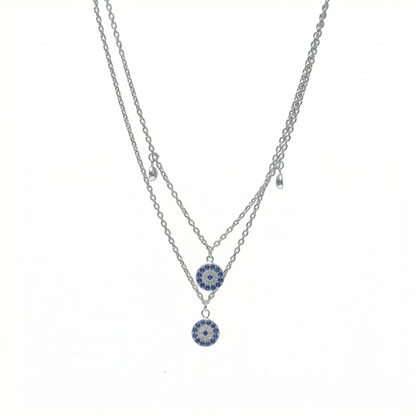 925 Sterling Silver Evil Eye Neck Chain for women (6gm)