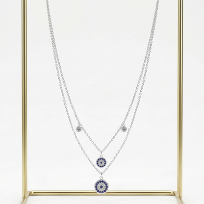 925 Sterling Silver Evil Eye Neck Chain for women (6gm)