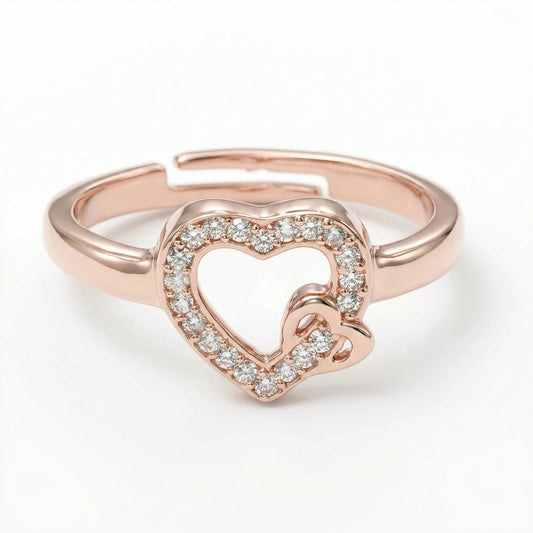 925 Sterling Silver Locked In Love Ring