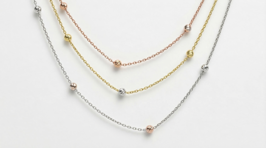 925 Sterling Silver 3 Layer Neck Chain for women (9gm)