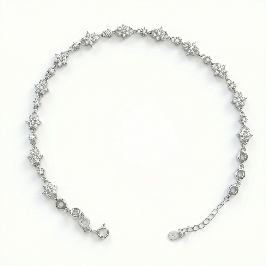 925 Stering Silver Anklet for Women (10.5 gm)
