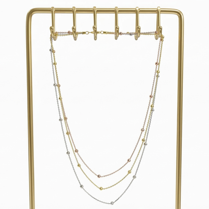 925 Sterling Silver 3 Layer Neck Chain for women (9gm)