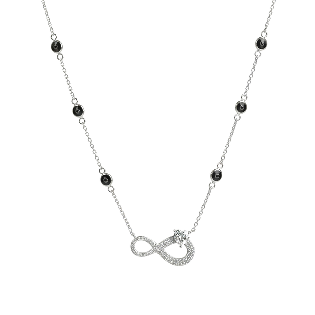 925 Sterling Silver Infinity Design Neck Chain for women (4gm)