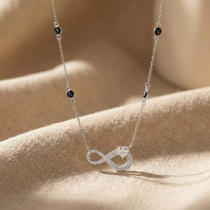 925 Sterling Silver Infinity Design Neck Chain for women (4gm)