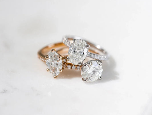 Lab Grown Trillion and Round Diamond Band